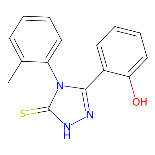 3H-1,2,4-Triazole-3-thione, 2,4-dihydro-5-(2-hydroxyphenyl)-4-(2-methylphenyl)- structure