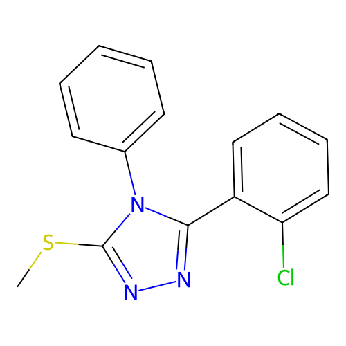 4H-1,2,4-Triazole, 3-(2-chlorophenyl)-5-(methylthio)-4-phenyl- structure