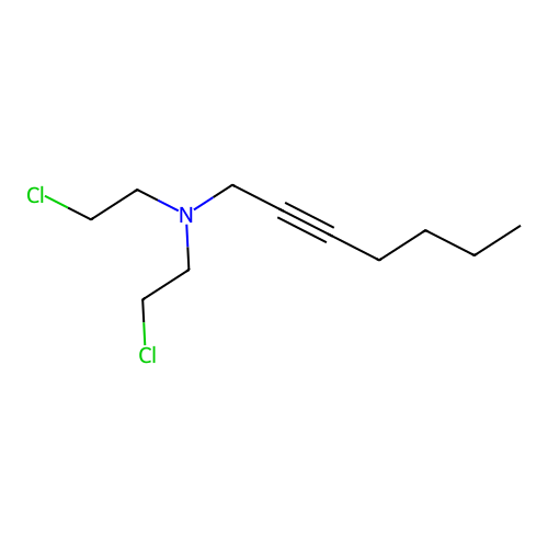 N,N-双(2-氯乙基)-2-庚炔-1-胺 structure
