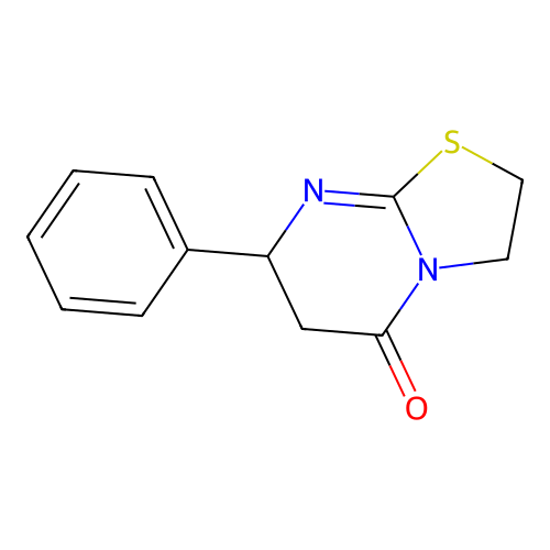 5H-Thiazolo(3,2-a)pyrimidin-5-one, 2,3,6,7-tetrahydro-7-phenyl- structure