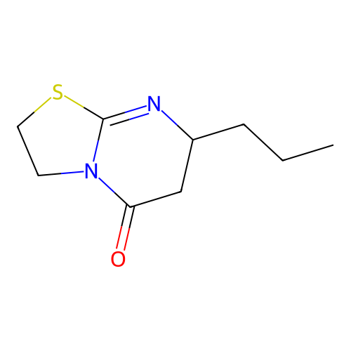 5H-Thiazolo(3,2-a)pyrimidin-5-one, 2,3,6,7-tetrahydro-7-propyl- structure