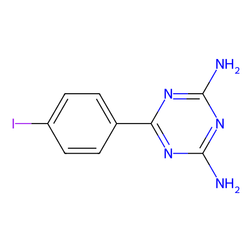 6-(4-Iodophenyl)-1,3,5-triazine-2,4-diamine structure