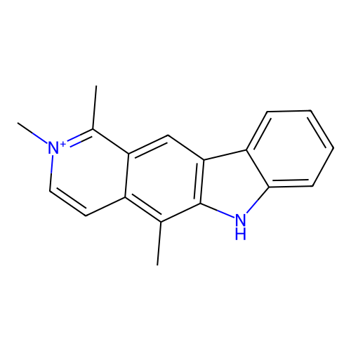 6H-Pyrido[4,3-b]carbazolium, 1,2,5-trimethyl- structure