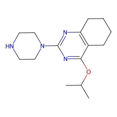 4-Isopropoxy-2-piperazin-1-yl-5,6,7,8-tetrahydroquinazoline structure