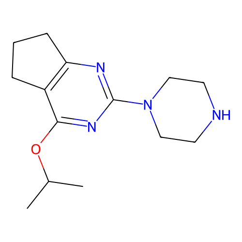 4-isopropoxy-2-piperazin-1-yl-6,7-dihydro-5H-cyclopenta[d]pyrimidine structure