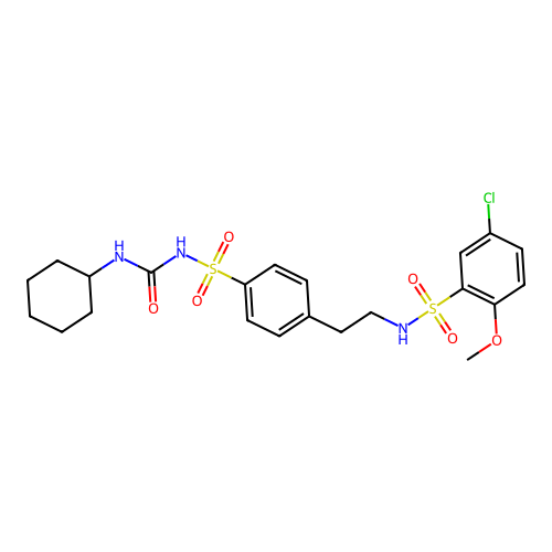 Urea, 1-((p-(2-(3-chloro-6-methoxybenzenesulfonamido)ethyl)phenyl)sulfonyl)-3-cyclohexyl- structure
