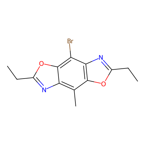 4-Bromo-2,6-diethyl-8-methyl-[1,3]oxazolo[5,4-f][1,3]benzoxazole structure