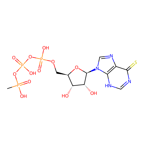 Thioinosine 5'-(beta, gamma-methylene)triphosphate structure