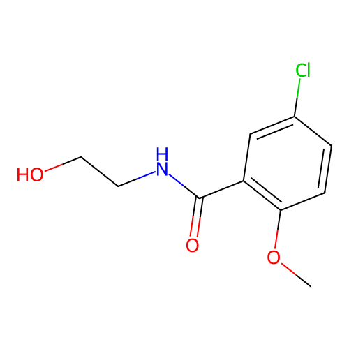 5-chloro-N-(2-hydroxyethyl)-2-methoxybenzamide structure