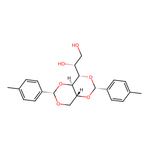1-(2,6-Bis(4-tolyl)-1,3-dioxano(5,4-d)-1,3-dioxan-4-yl)ethane-1,2-diol structure