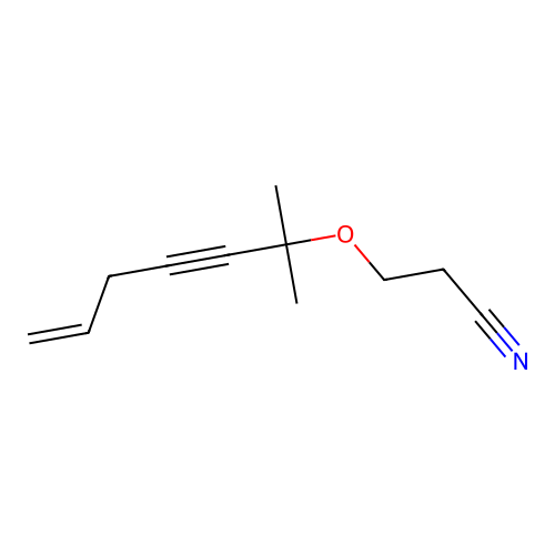 3-(2-Methylhept-6-en-3-yn-2-yloxy)propanenitrile structure