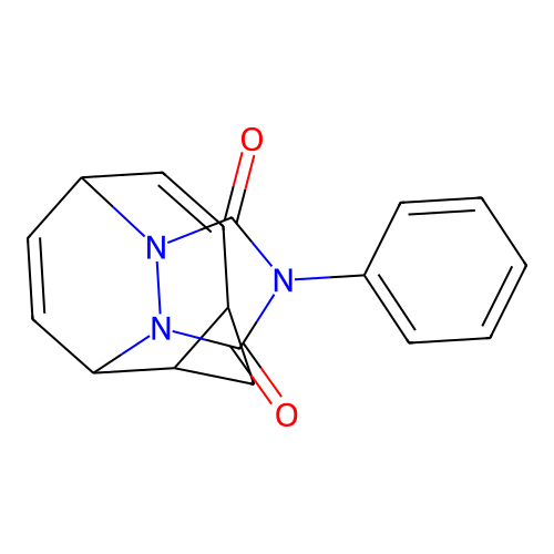 N-phenyl-8,9-diazatricycloundeca-5,10-diene-8,9-dicarboximid structure
