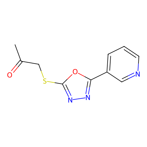 1-[(5-Pyridin-3-yl-1,3,4-oxadiazol-2-yl)sulfanyl]propan-2-one structure