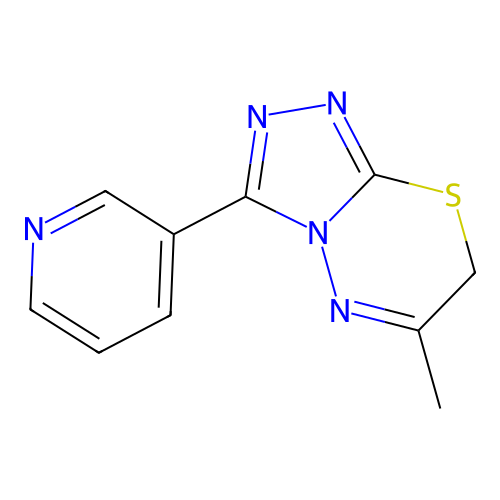6-methyl-3-(pyridin-3-yl)-7H-[1,2,4]triazolo[3,4-b][1,3,4]thiadiazine structure