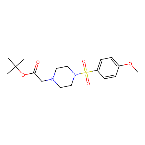 [4-(4-Methoxy-benzenesulfonyl)-piperazin-1-yl]-acetic acid tert-butyl ester structure