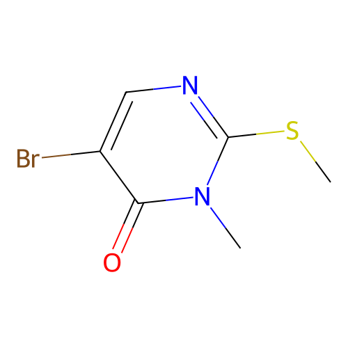 5-Bromo-3-methyl-2-(methylthio)pyrimidin-4(3H)-one structure