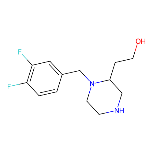2-[1-(3,4-Difluorobenzyl)-2-piperazinyl]ethanol structure