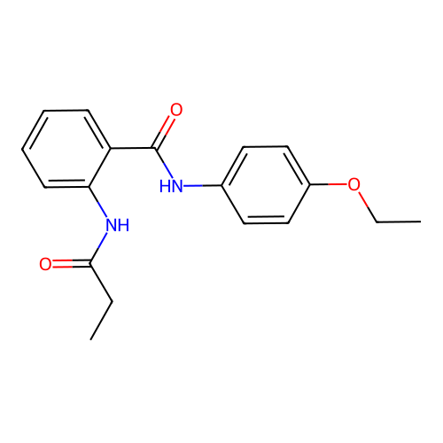 N-(4-ethoxyphenyl)-2-(propanoylamino)benzamide structure