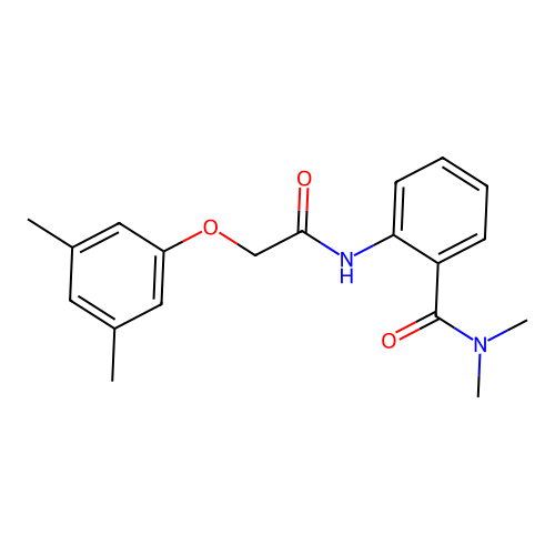 2-{[(3,5-dimethylphenoxy)acetyl]amino}-N,N-dimethylbenzamide structure