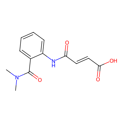 (2E)-4-{[2-(dimethylcarbamoyl)phenyl]amino}-4-oxobut-2-enoic acid structure