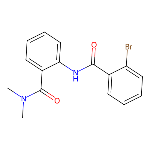 2-[(2-bromobenzoyl)amino]-N,N-dimethylbenzamide structure