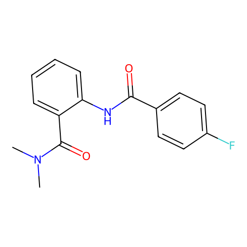 2-{[(4-fluorophenyl)carbonyl]amino}-N,N-dimethylbenzamide structure