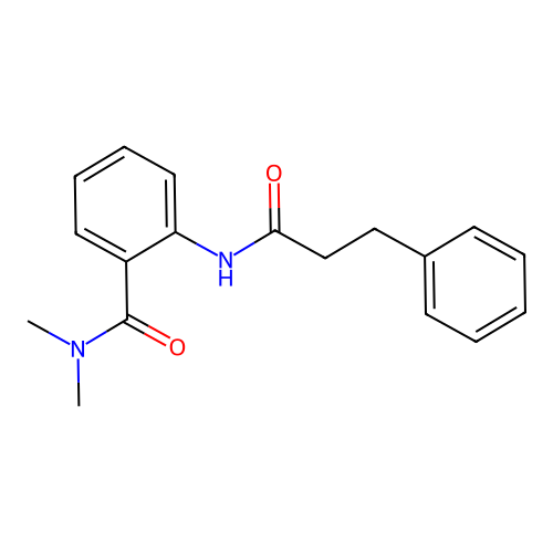 N,N-dimethyl-2-(3-phenylpropanoylamino)benzamide structure