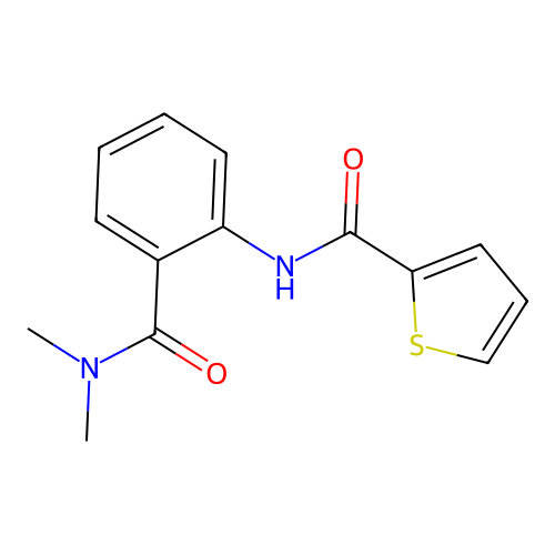 N-[2-(dimethylcarbamoyl)phenyl]thiophene-2-carboxamide structure