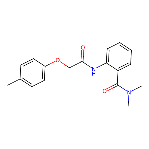 N,N-dimethyl-2-{[(4-methylphenoxy)acetyl]amino}benzamide structure