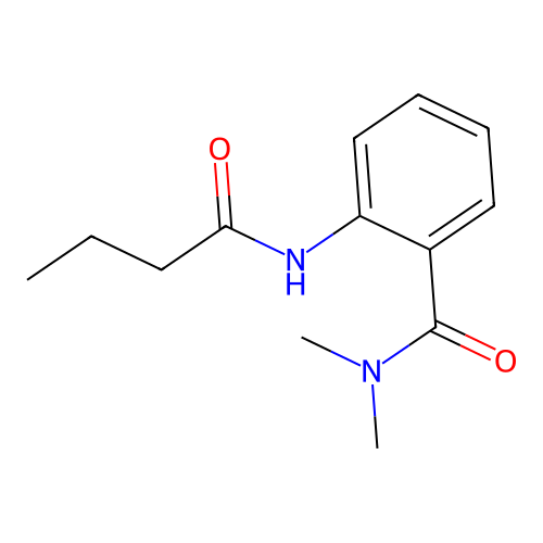 2-(butanoylamino)-N,N-dimethylbenzamide structure