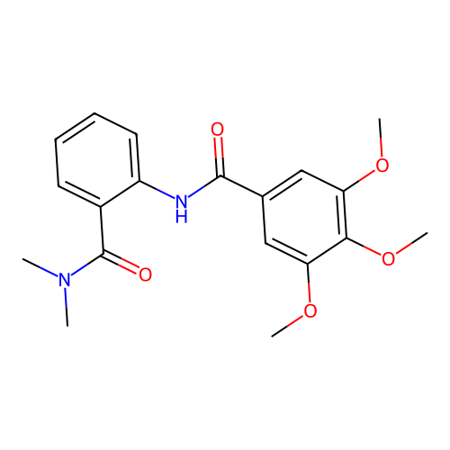 N-[2-(dimethylcarbamoyl)phenyl]-3,4,5-trimethoxybenzamide structure