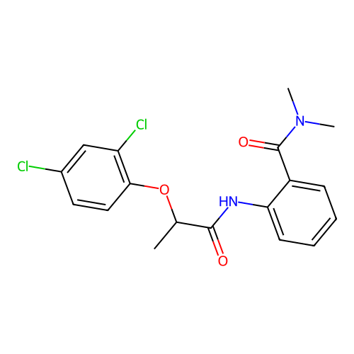 2-{[2-(2,4-dichlorophenoxy)propanoyl]amino}-N,N-dimethylbenzamide structure