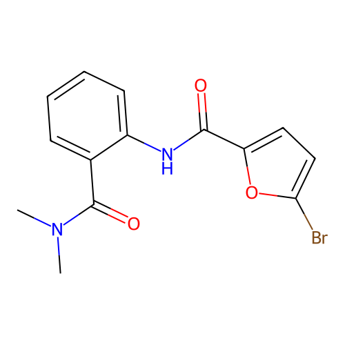 5-bromo-N-[2-(dimethylcarbamoyl)phenyl]furan-2-carboxamide structure