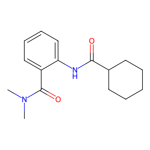 2-(cyclohexanecarbonylamino)-N,N-dimethylbenzamide structure
