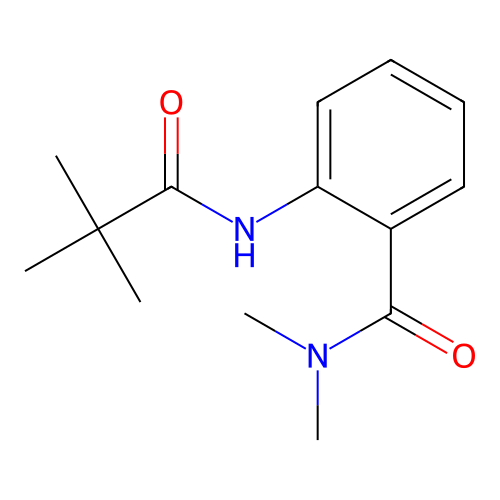2-(2,2-dimethylpropanoylamino)-N,N-dimethylbenzamide structure