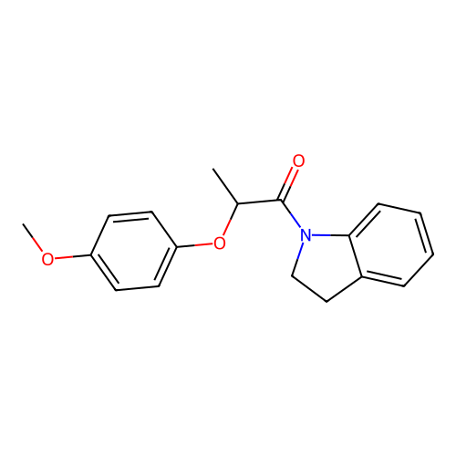 1-[2-(4-Methoxyphenoxy)propanoyl]indoline structure