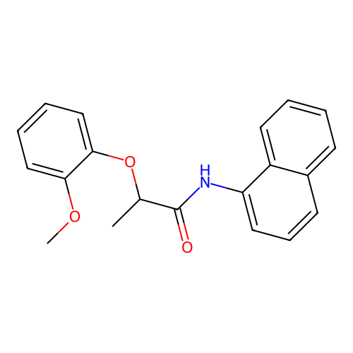 2-(2-methoxyphenoxy)-N-naphthalen-1-ylpropanamide structure