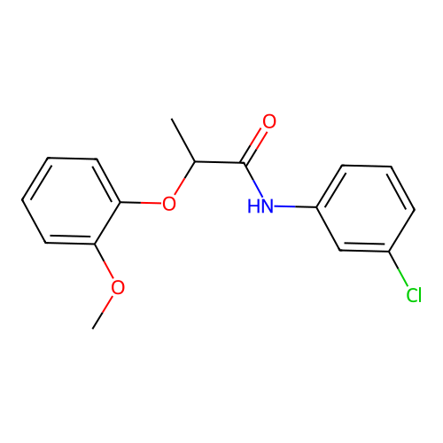 N-(3-chlorophenyl)-2-(2-methoxyphenoxy)propanamide structure