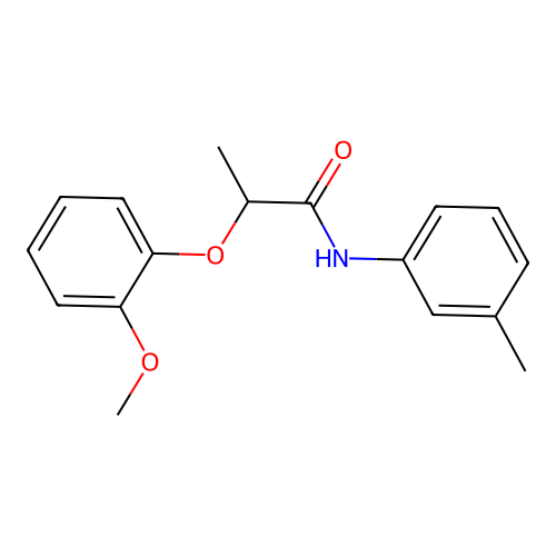 2-(2-methoxyphenoxy)-N-(3-methylphenyl)propanamide structure