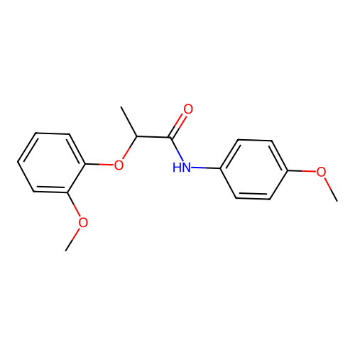 2-(2-methoxyphenoxy)-N-(4-methoxyphenyl)propanamide structure