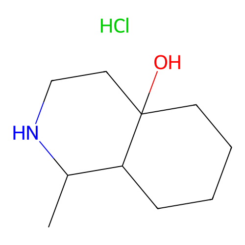 1-Methyldecahydroisoquinolin-4a-ol hydrochloride structure