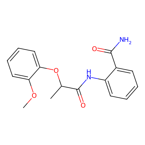 2-[2-(2-Methoxyphenoxy)propanoylamino]benzamide structure
