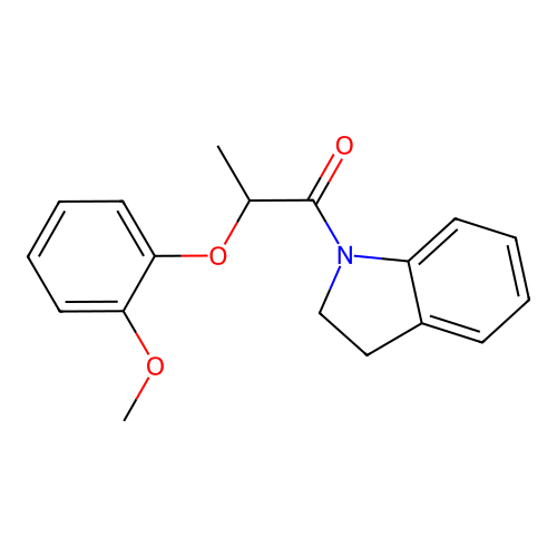 1-[2-(2-Methoxyphenoxy)propanoyl]indoline structure