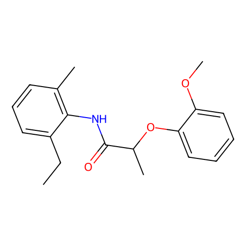 N-(2-ethyl-6-methylphenyl)-2-(2-methoxyphenoxy)propanamide structure