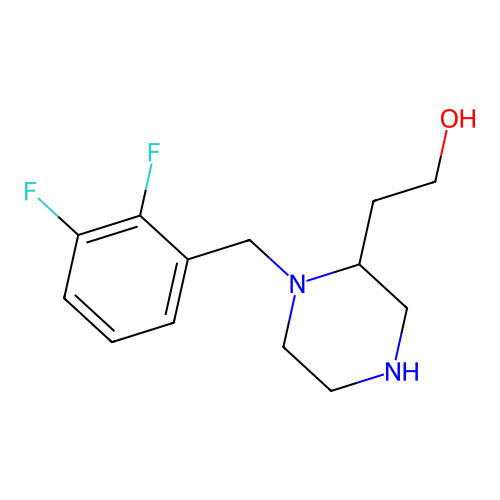 2-[1-[(2,3-Difluorophenyl)methyl]piperazin-2-yl]ethanol structure