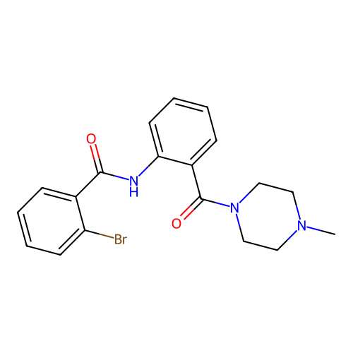 2-bromo-N-[2-(4-methylpiperazine-1-carbonyl)phenyl]benzamide structure