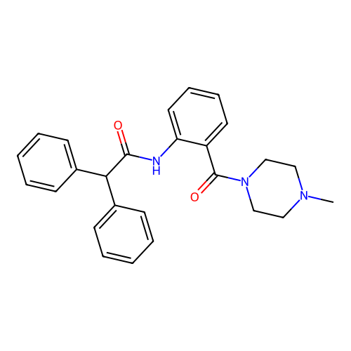 N-{2-[(4-methyl-1-piperazinyl)carbonyl]phenyl}-2,2-diphenylacetamide structure
