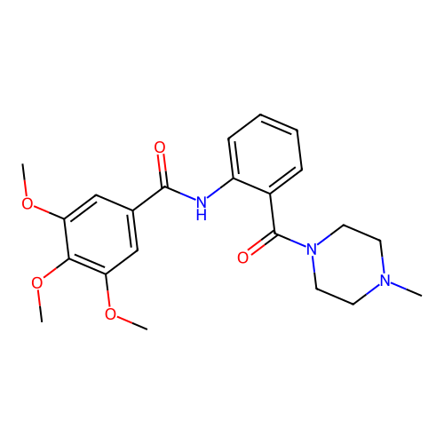 3,4,5-trimethoxy-N-{2-[(4-methyl-1-piperazinyl)carbonyl]phenyl}benzamide structure