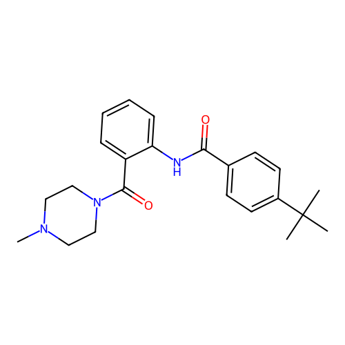 4-tert-butyl-N-{2-[(4-methyl-1-piperazinyl)carbonyl]phenyl}benzamide structure