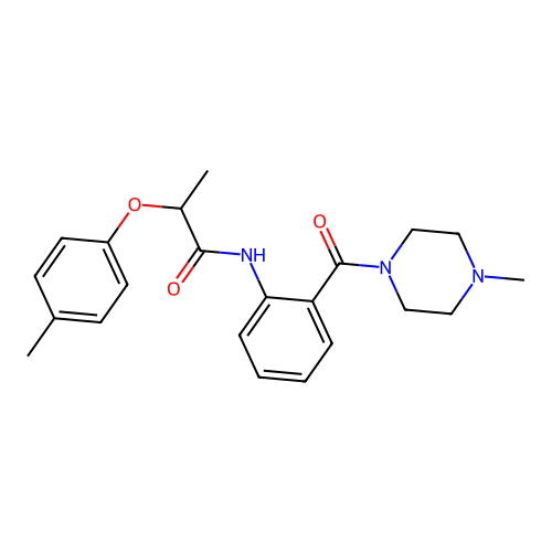 2-(4-methylphenoxy)-N-[2-(4-methylpiperazine-1-carbonyl)phenyl]propanamide structure